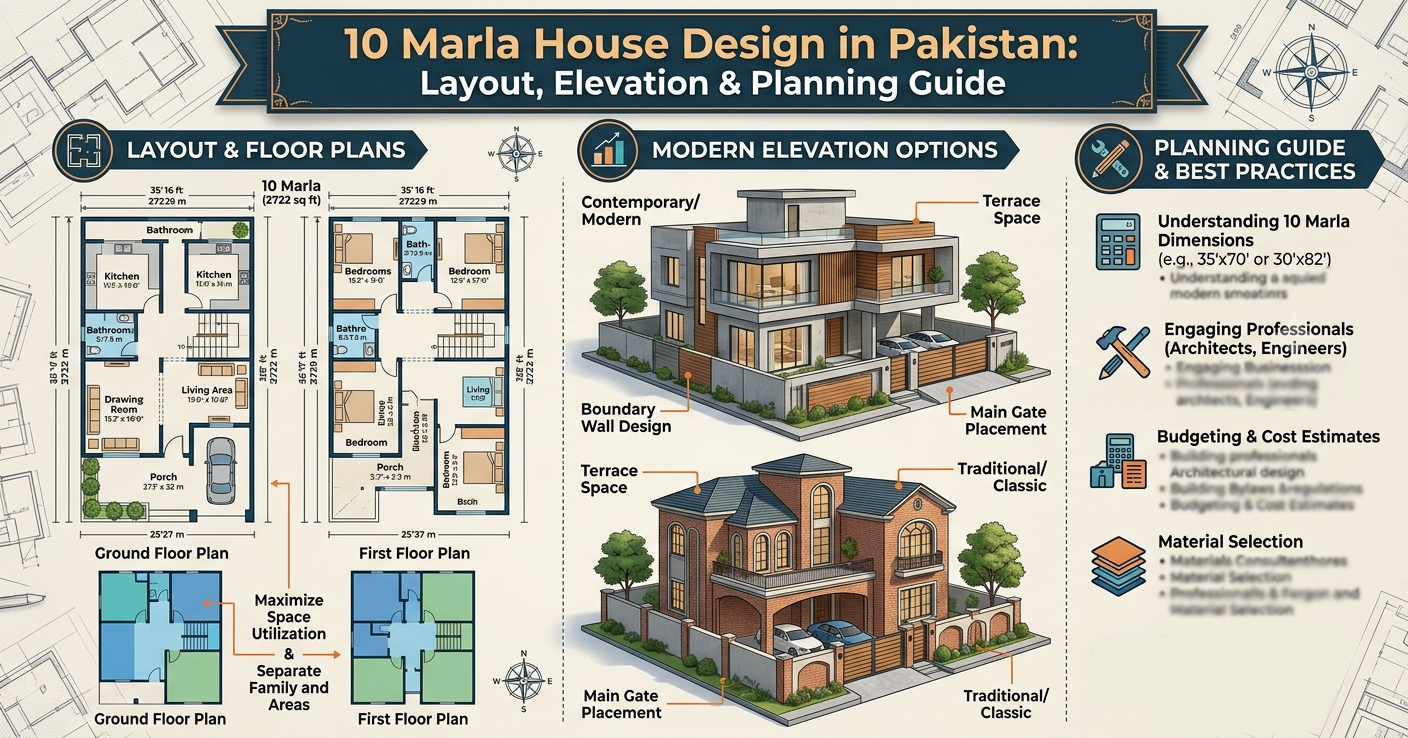 Luxury 10 Marla House Design in Lahore